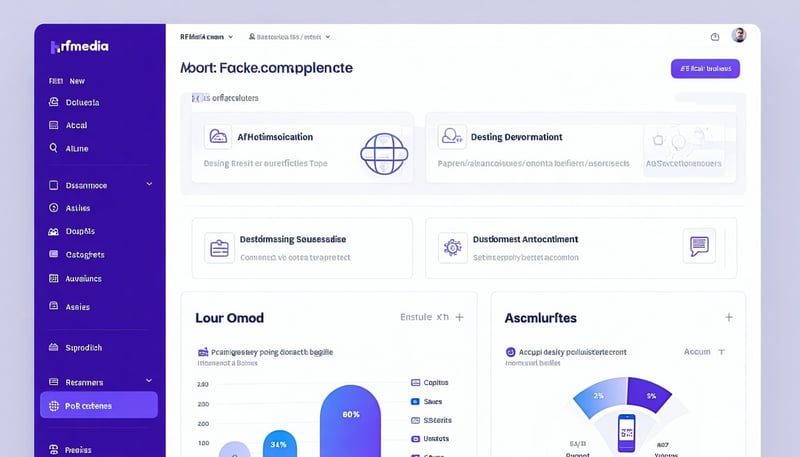 Modern SaaS design interface by rfmedia